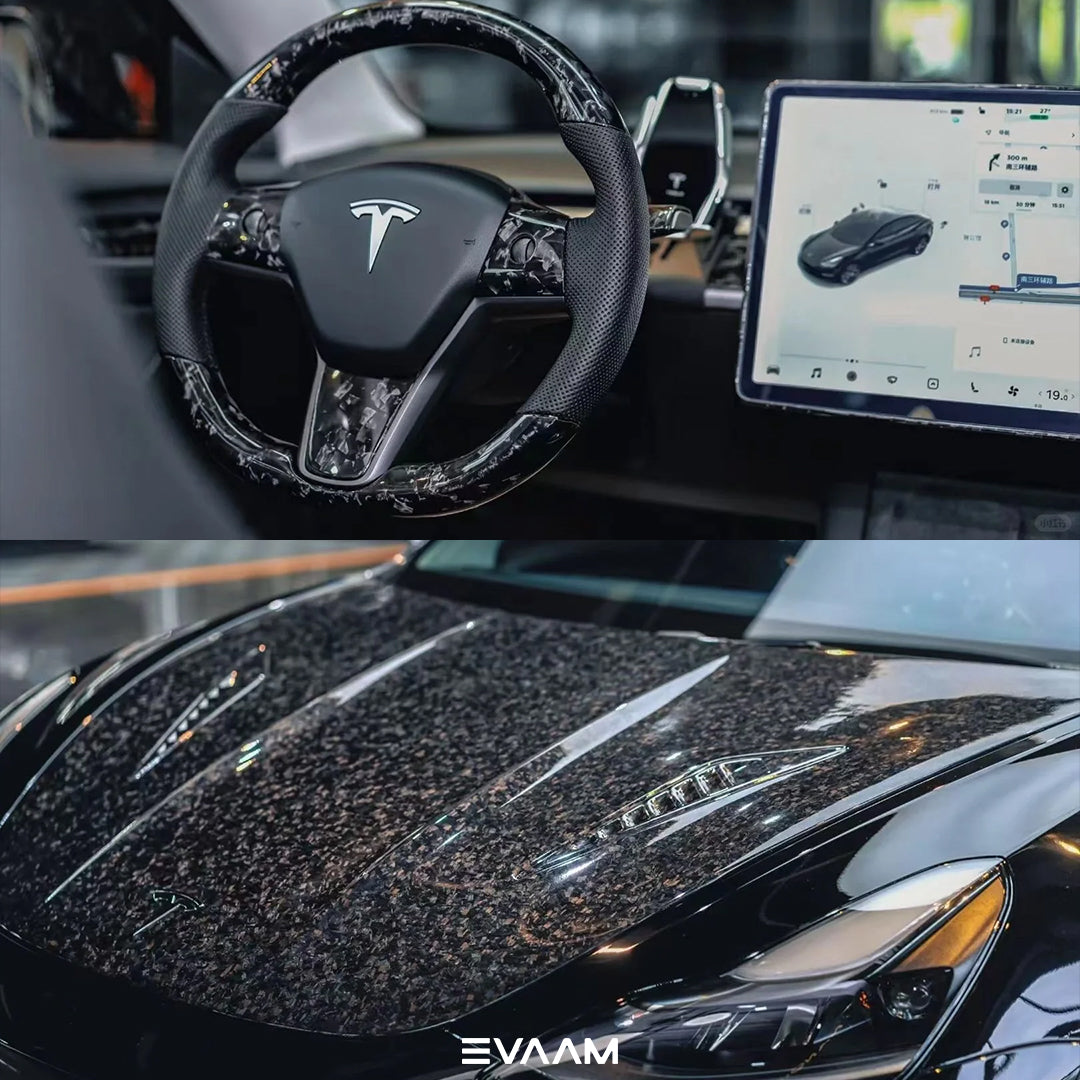 EVAAM® Carbon Fiber Series: Elevate Your Tesla to New Heights