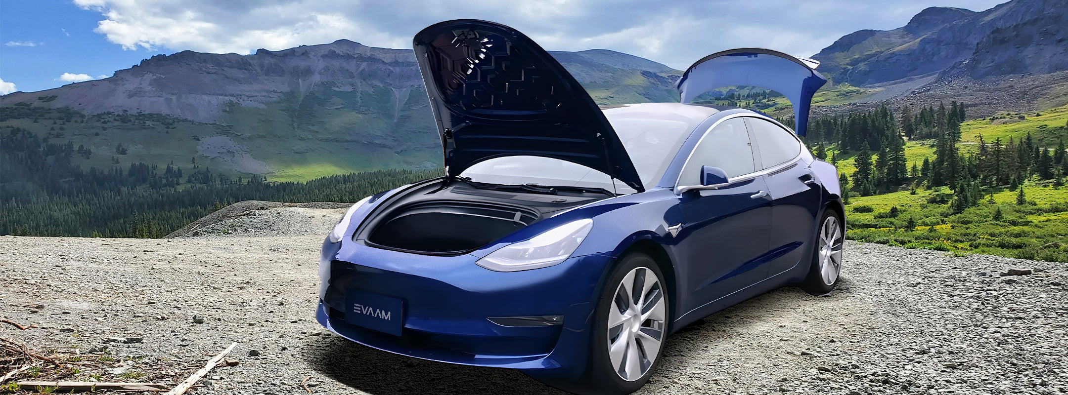 Model 3 Trunk and Front Trunk Accessories Top Banner