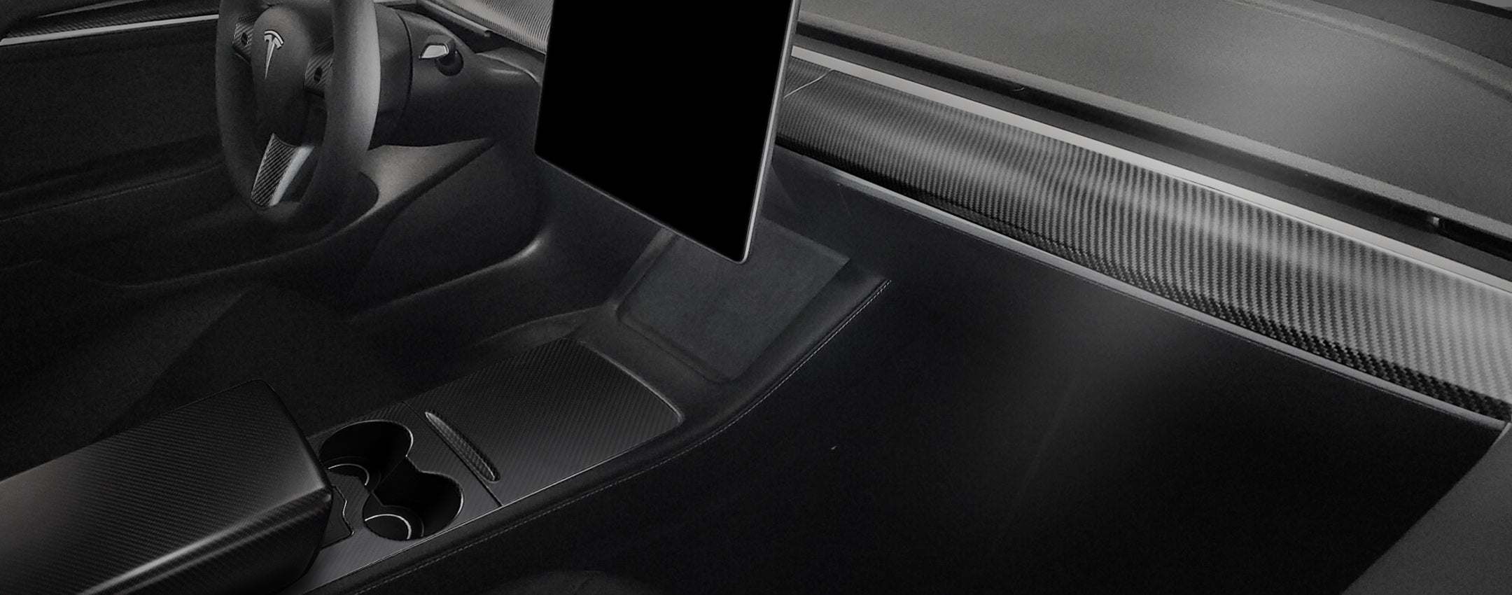 EVAAM Gloss Real Carbon Fiber Tesla Accessories