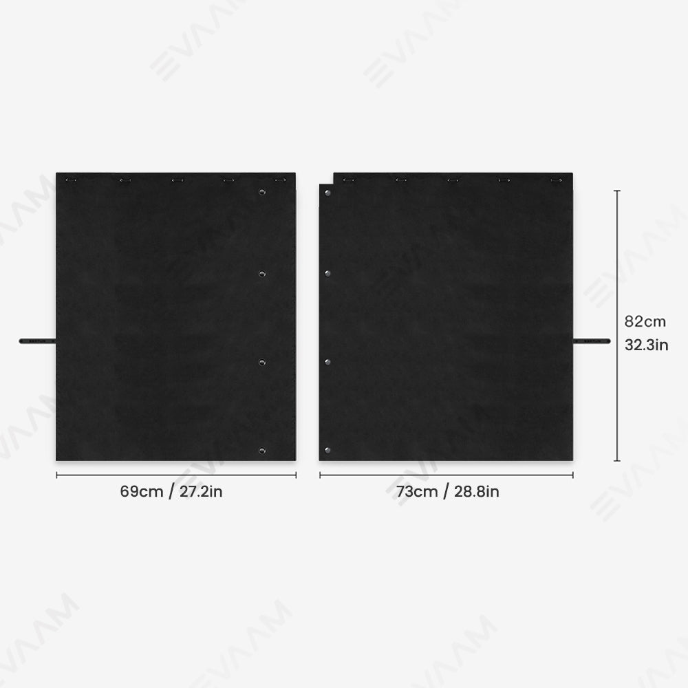 EVAAM® Rear Seat Privacy Curtains for Tesla Model 3/Y/S/X - EVAAM