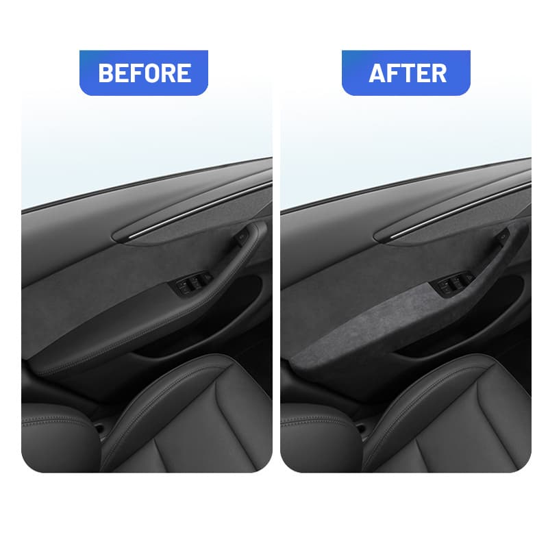 Genuine Alcantara Door Armrest Cover for Tesla Model Y Juniper 2025+