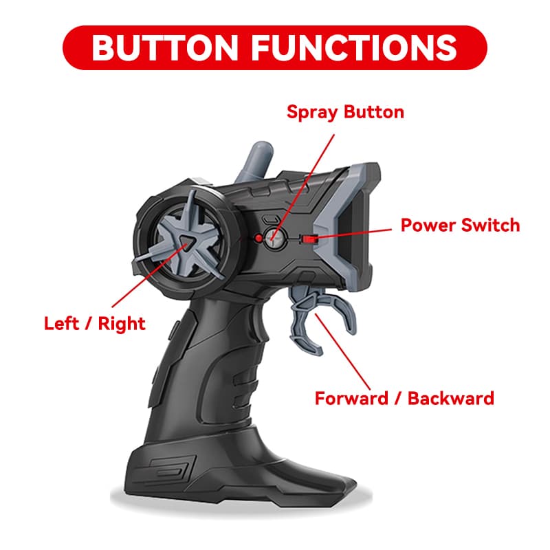 4WD Amphibious RC Stunt Car: Water Bullet Launcher, Mist Spray & LED Lights