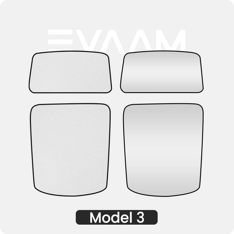 EVAAM™ Tesla Camping Glass Roof Sunshade for Model 3 2017-2023 Accessories - EVAAM
