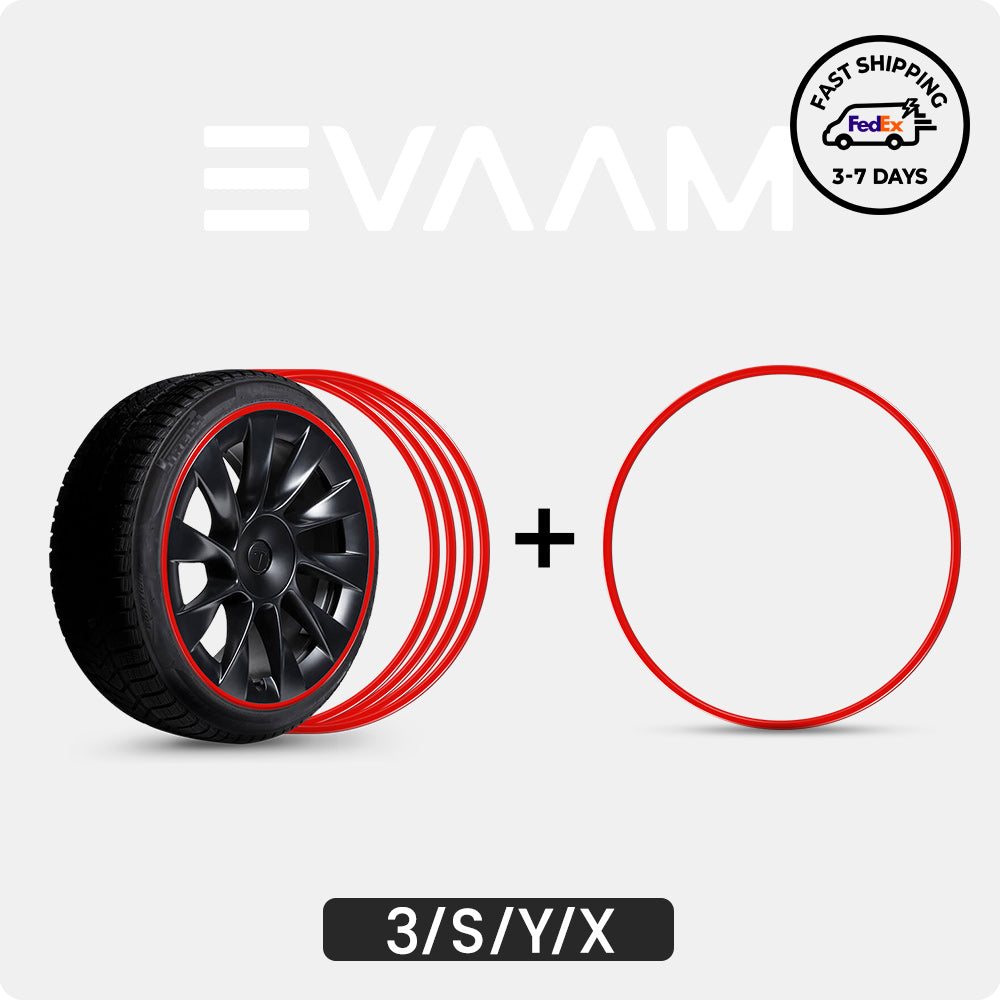 EVAAM® Aluminum Alloy Wheel Rim Protector for Tesla All Models (5 PCS) (2012-2023) - EVAAM