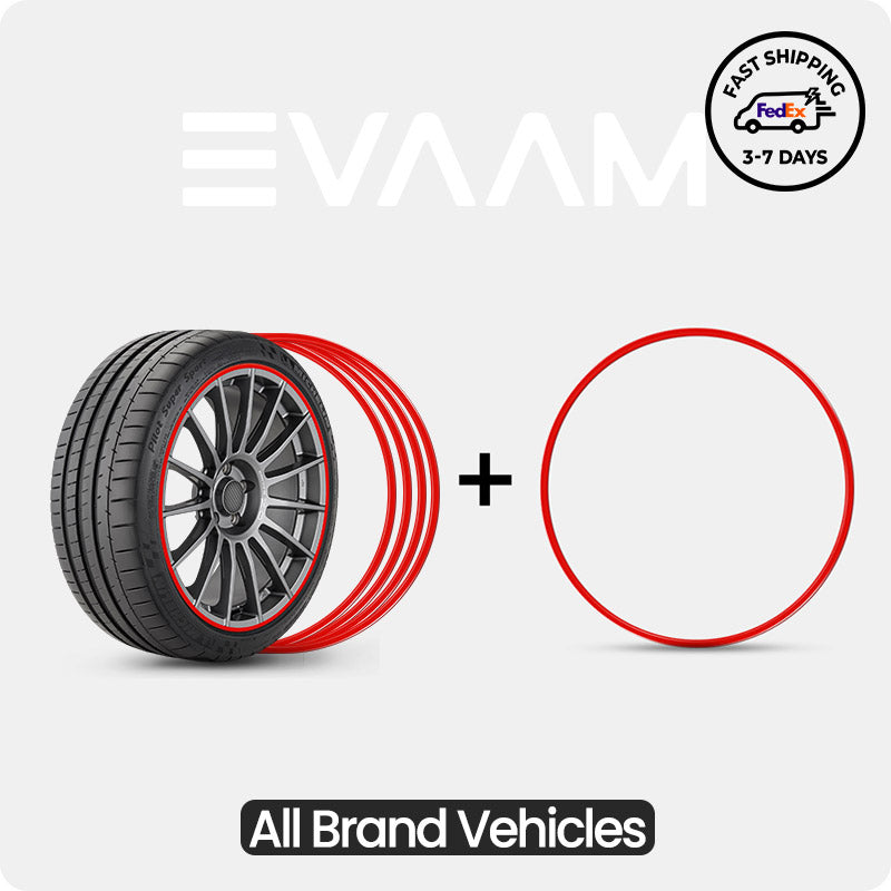 EVAAM® UPGRADE! Aluminum Alloy Wheel Rim Protector For All Brand Vehicles (5 PCS) - EVAAM