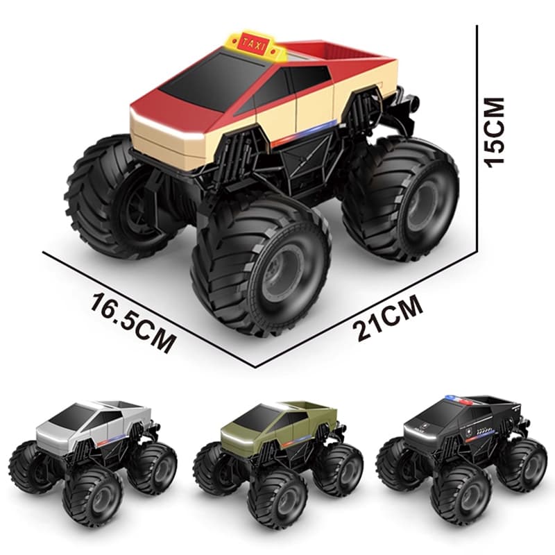 4WD Amphibious RC Stunt Car: Water Bullet Launcher, Mist Spray & LED Lights