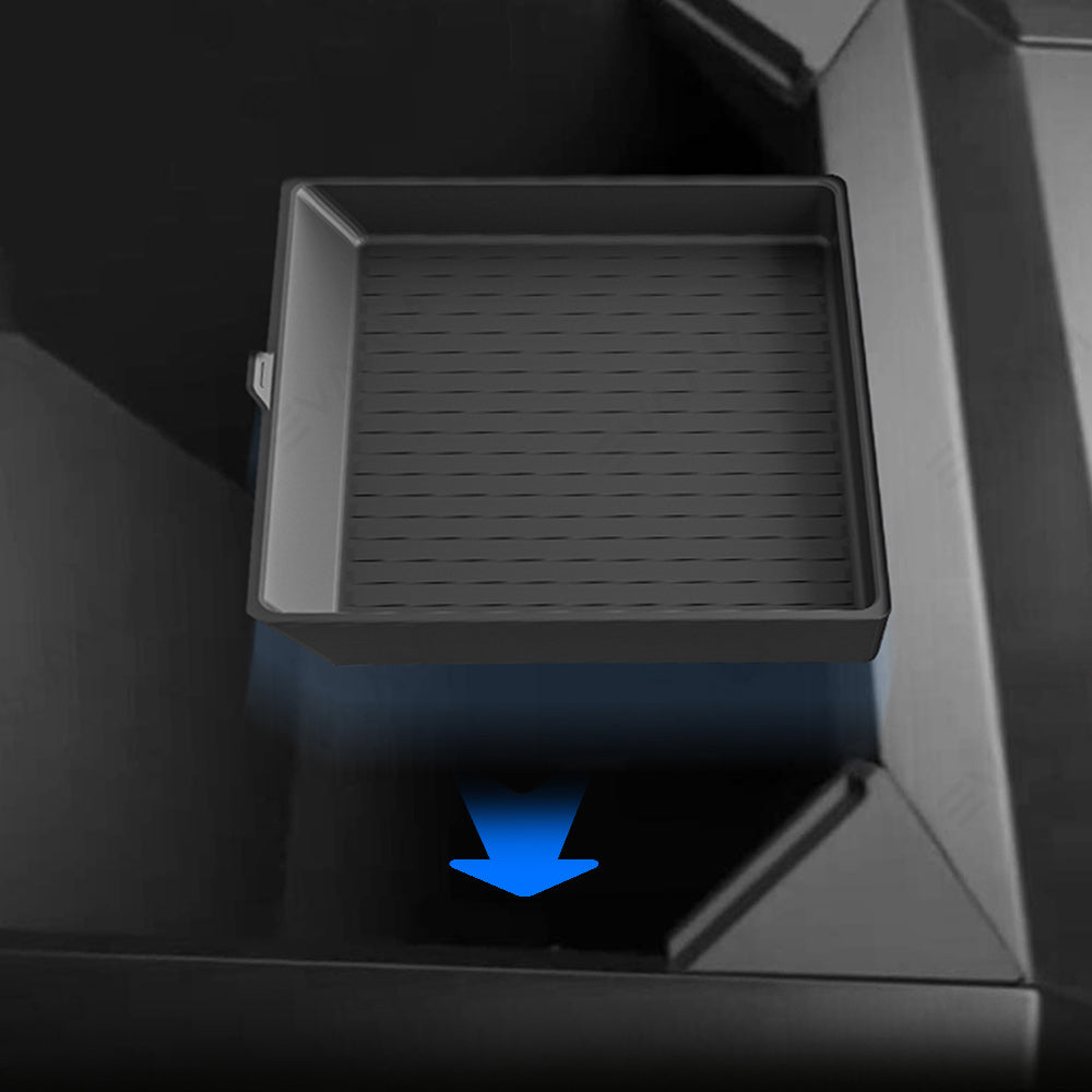 EVAAM® Center Console Organizer Tray Mat for Tesla Cybertruck 2024 Armrest Box Storage Silicone Pad