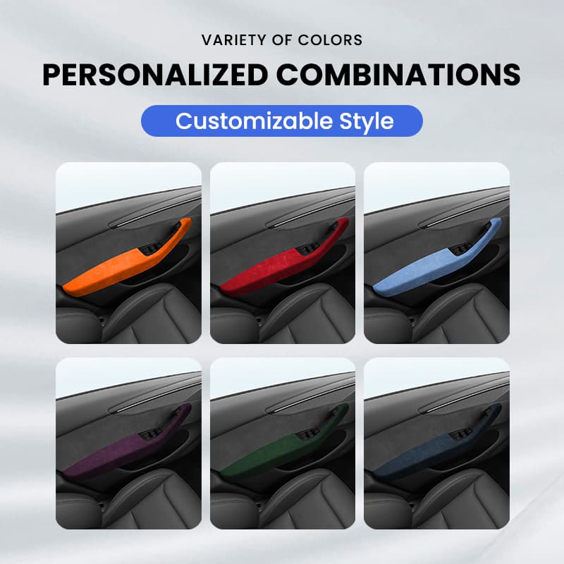 Genuine Alcantara Door Armrest Cover for Tesla Model Y Juniper 2025+