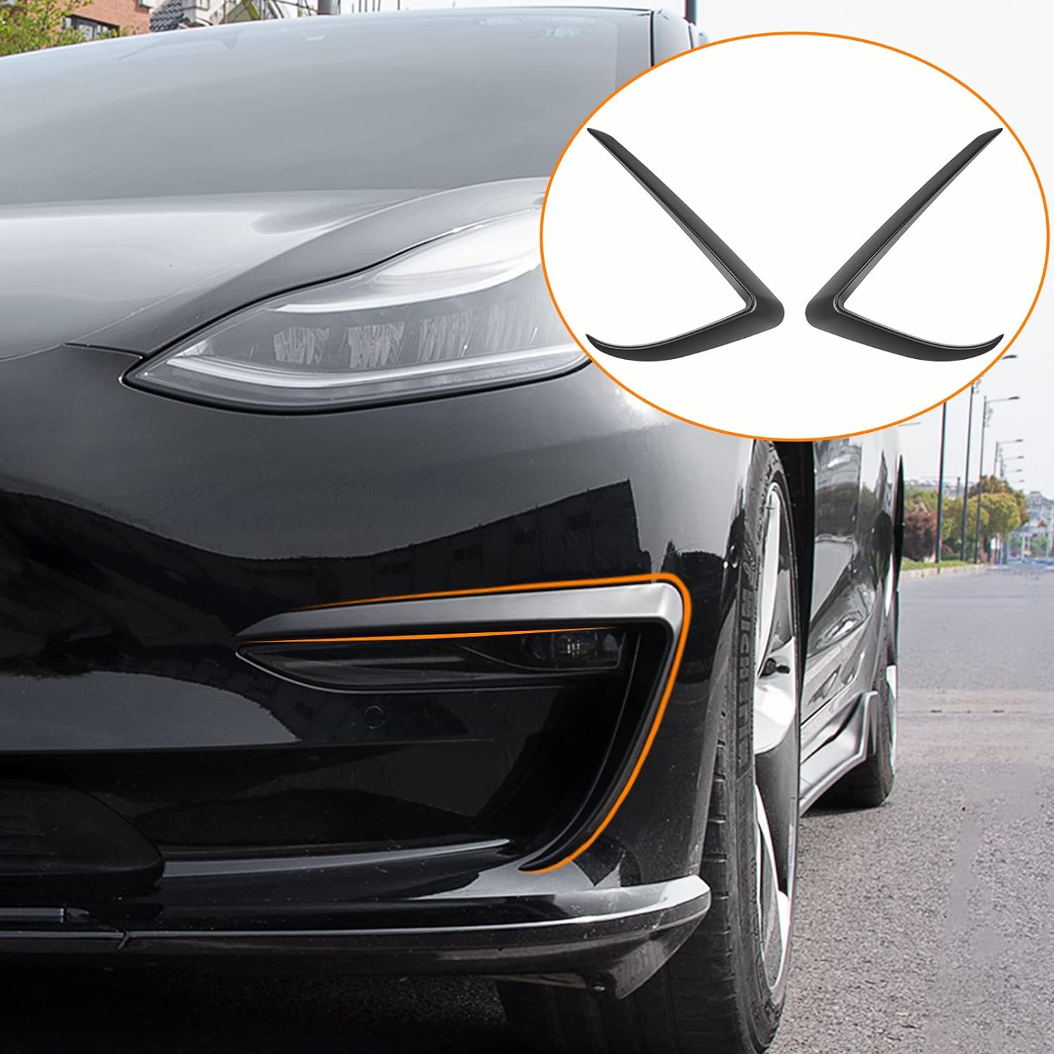 EVAAM® Foglight Canards Cover Trim for Model 3 (2017-2022) - EVAAM