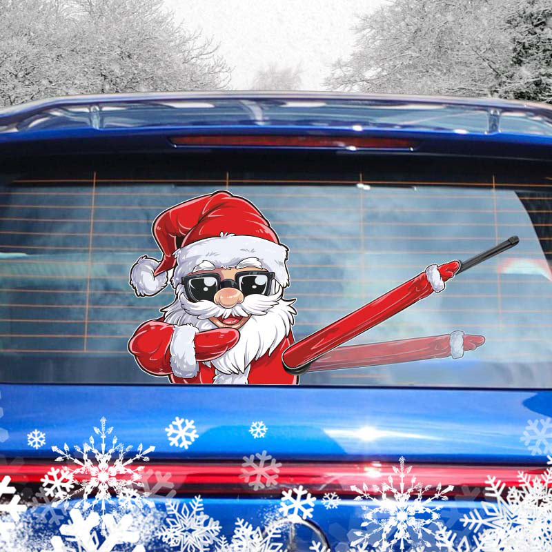 EVAAM® Christmas Santa Claus Rear Window Wiper Decal for Tesla Model 3/Y/S/X - EVAAM