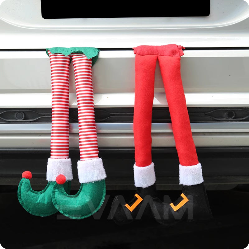 EVAAM® Trunk Santa Christmas Santa Claus Legs Decoration for Model 3/Y/S/X - EVAAM