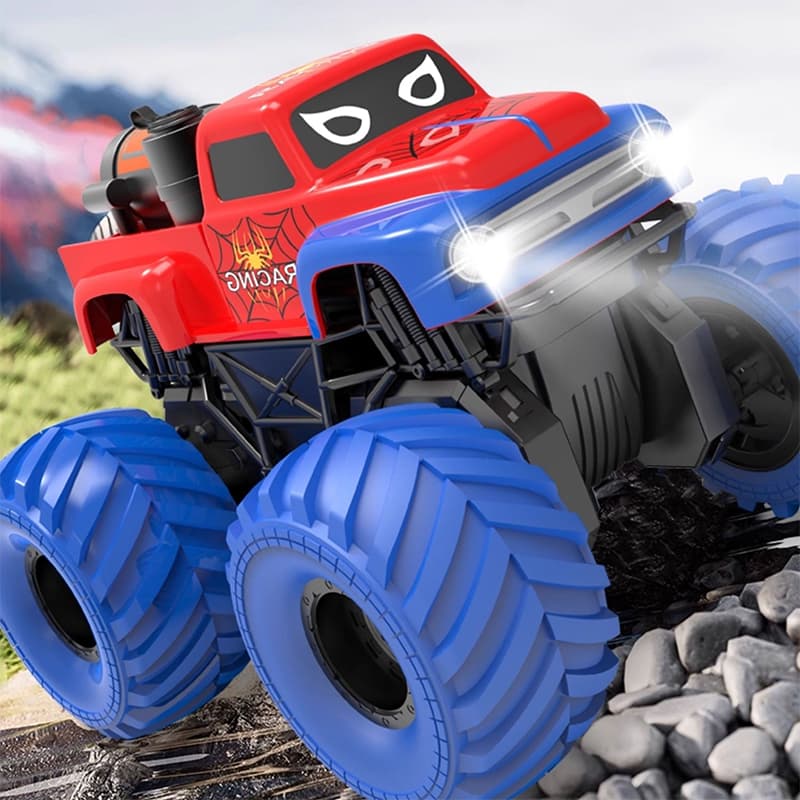 4WD Amphibious RC Stunt Car: Water Bullet Launcher, Mist Spray & LED Lights