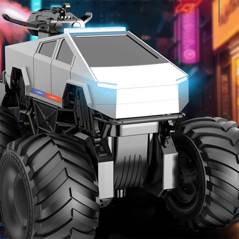 4WD Amphibious RC Stunt Car: Water Bullet Launcher, Mist Spray & LED Lights