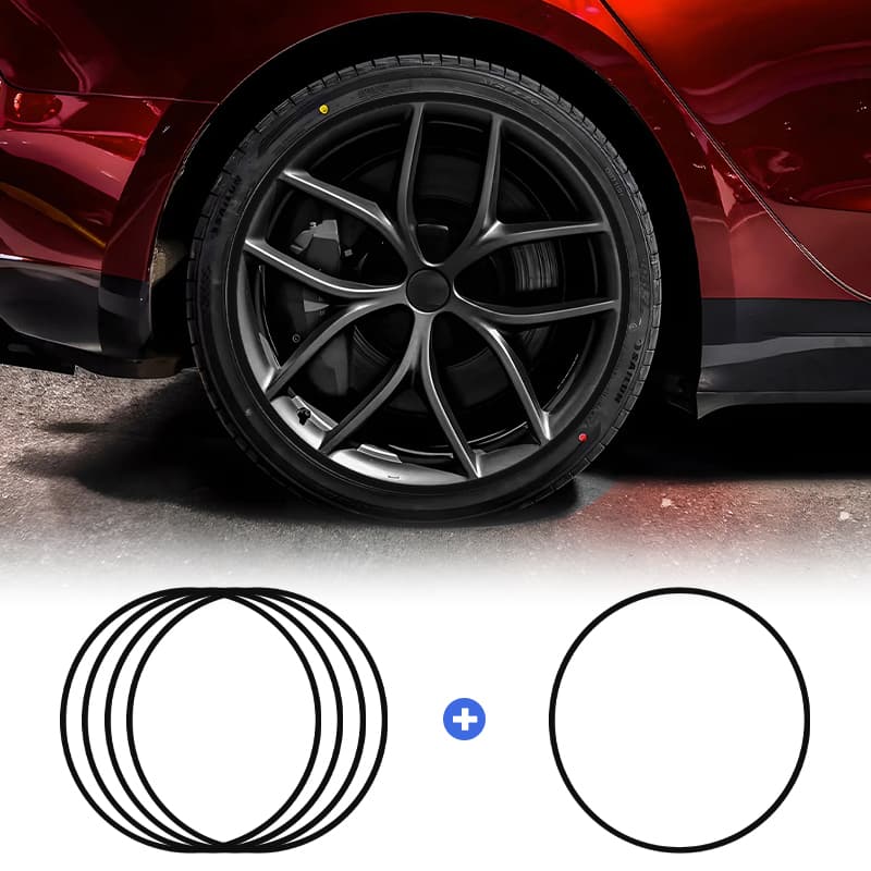 Aluminum Alloy Wheel Rim Protectors (Tesla Body Color Match) – for All Tesla Models