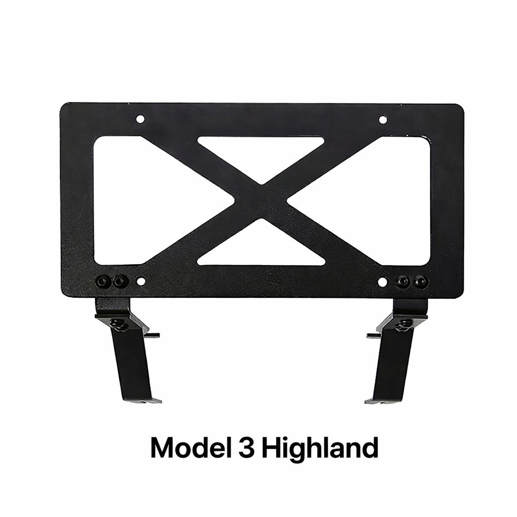 EVAAM® No Drill Front License Plate Frame Covers for Tesla Model 3/Y (2017-2023 & 2025+) - EVAAM