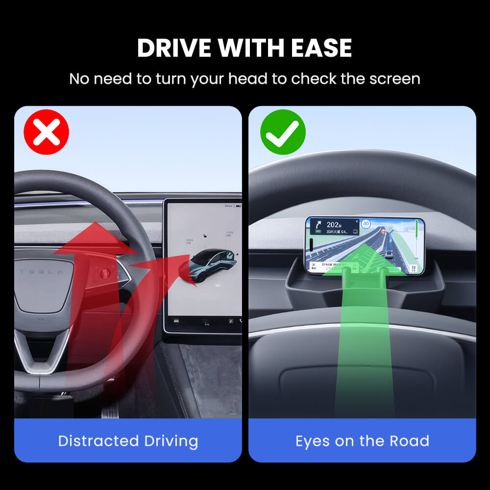 Dashboard Storage Tray & Multi-Use Holder for Tesla Model Y Juniper 2025+/Model 3 Highland 2024+