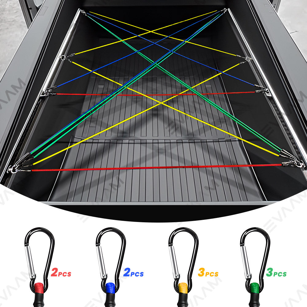 EVAAM® Bungee Cords With Hooks Bungee Straps for Cybertruck Bed - EVAAM