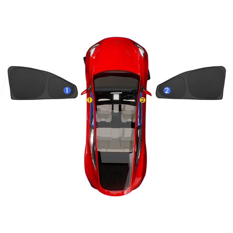 EVAAM® Privacy and Thermal Insulated Curtains for Model Y Accessories - EVAAM