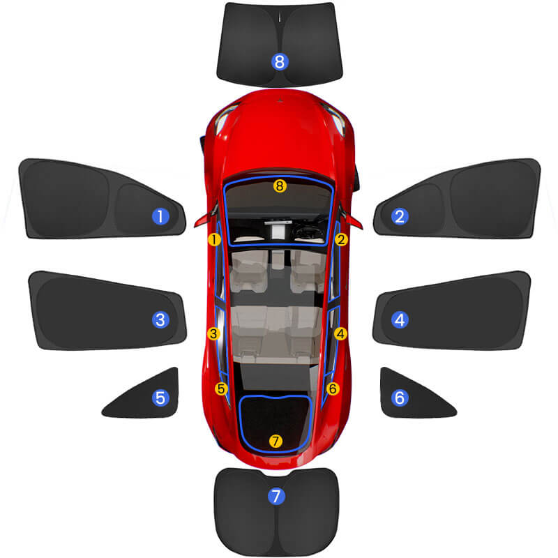 EVAAM® Privacy and Thermal Insulated Curtains for Model Y Accessories - EVAAM