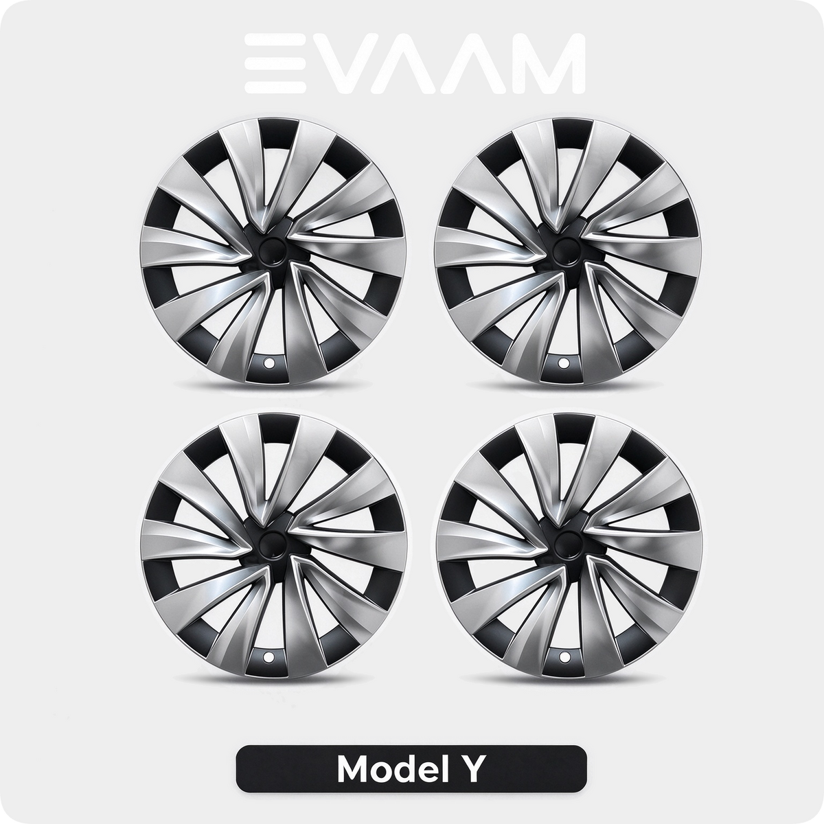 EVAAM® 19" Wheel Covers Hubcap for Tesla Model Y Juniper 2025+ (4pcs)