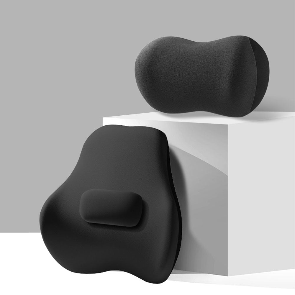 EVAAM® 2024 Neck Support Pillow And Height Adjustable Lumbar Pillow Set for All Vehicle - EVAAM