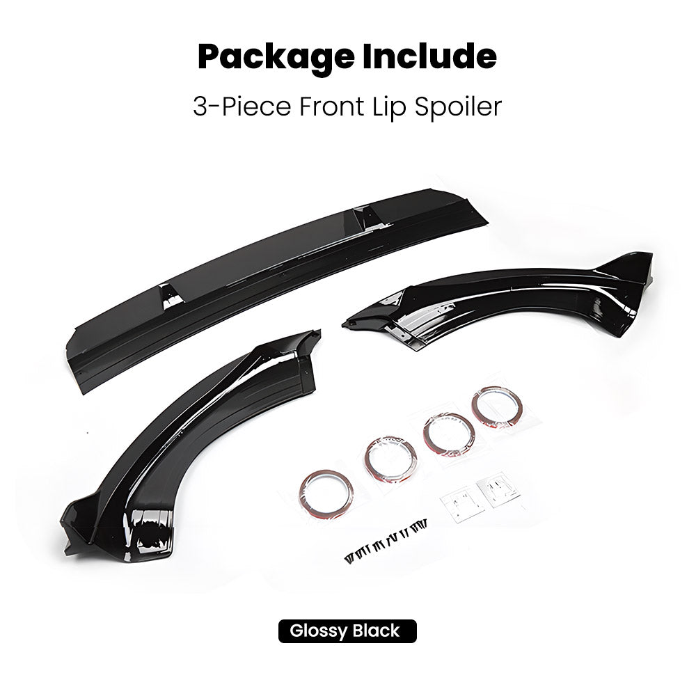 EVAAM® 3-Piece Front Lip Spoiler & Fog Light Trim for Tesla Model Y Juniper 2025+ - EVAAM