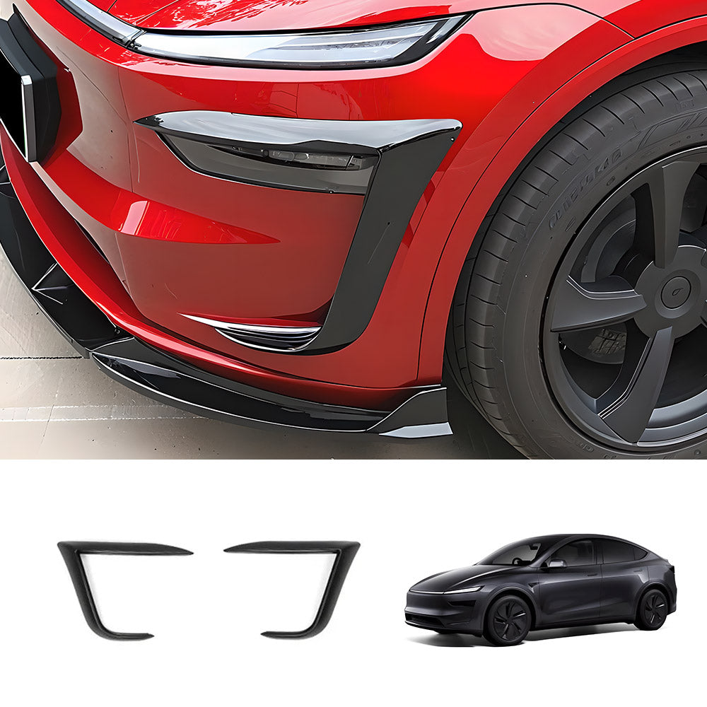 EVAAM® 3-Piece Front Lip Spoiler & Fog Light Trim for Tesla Model Y Juniper 2025+ - EVAAM