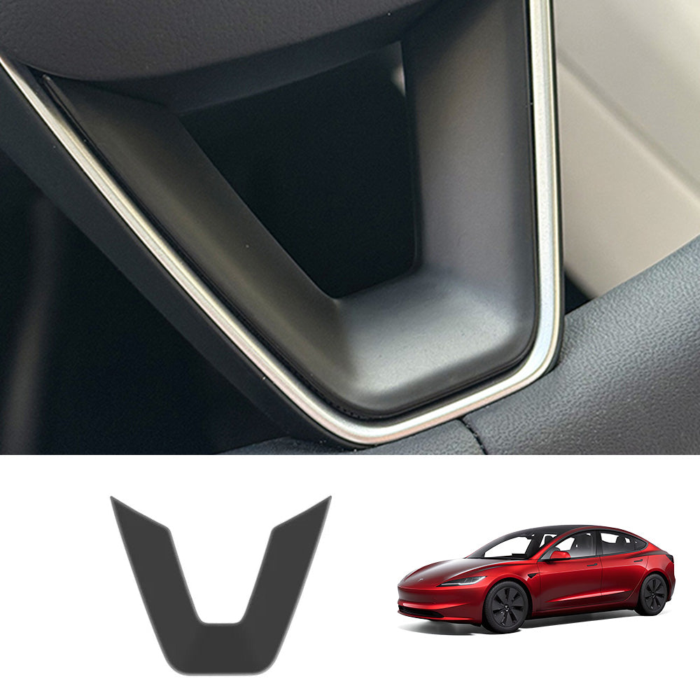 EVAAM® ABS Steering Wheel Center & V-Shape Trim for Tesla Model Y Juniper 2025+ / Model 3 Highland 2024+ - EVAAM