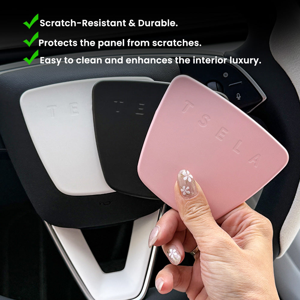 EVAAM® ABS Steering Wheel Center & V-Shape Trim for Tesla Model Y Juniper 2025+ / Model 3 Highland 2024+ - EVAAM