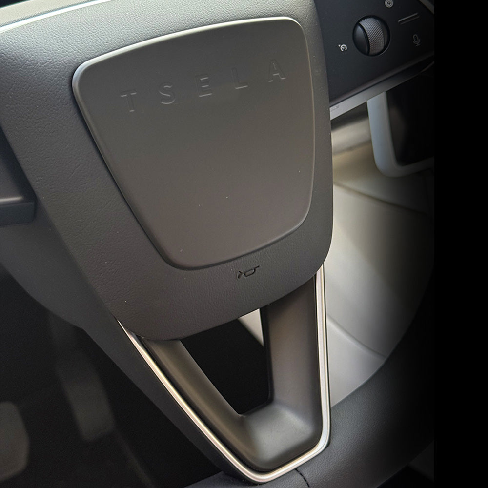 EVAAM® ABS Steering Wheel Center & V-Shape Trim for Tesla Model Y Juniper 2025+ / Model 3 Highland 2024+ - EVAAM