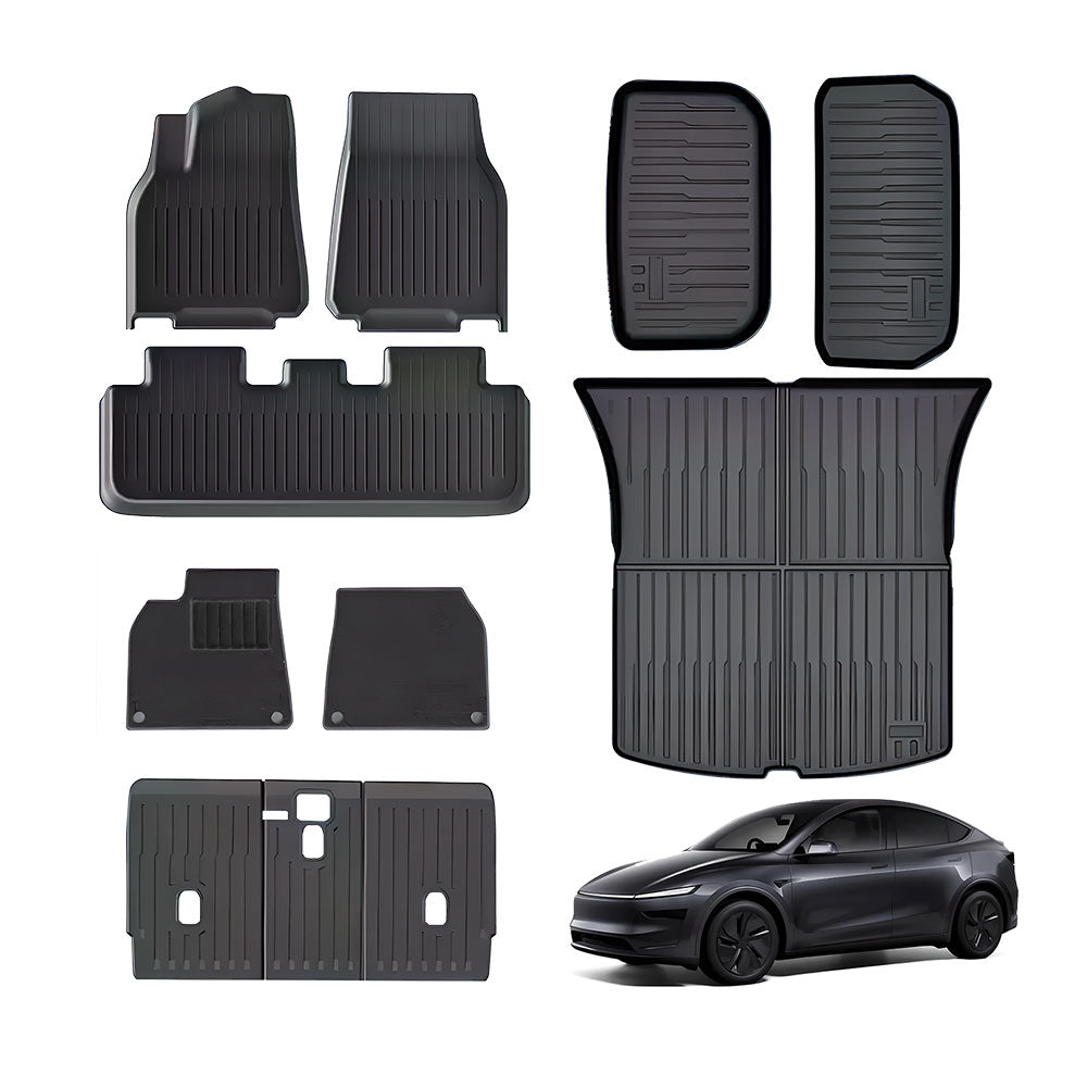 EVAAM® All-Weather TPE Floor Mats With Menis Blanket For Tesla Model Y Juniper 2025+ - EVAAM