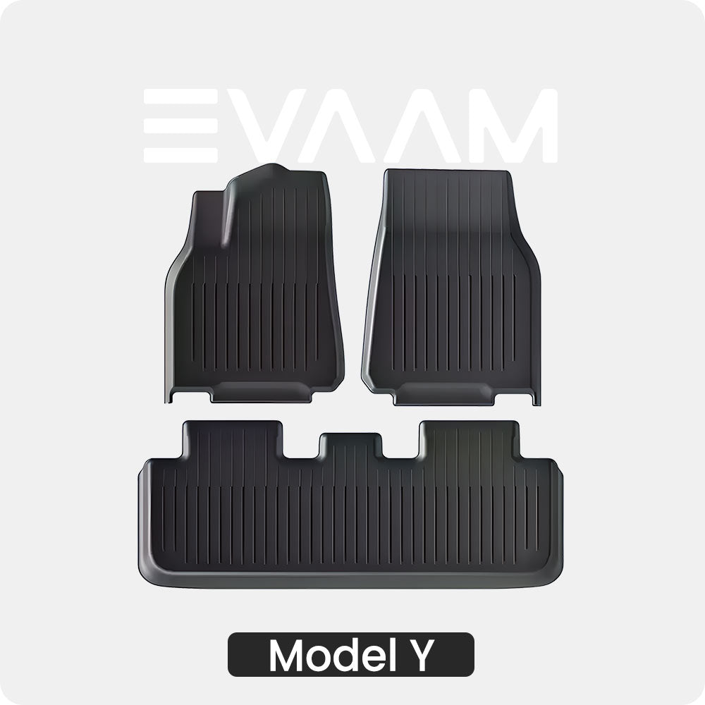 EVAAM® All-Weather TPE Floor Mats With Menis Blanket For Tesla Model Y Juniper 2025+ - EVAAM