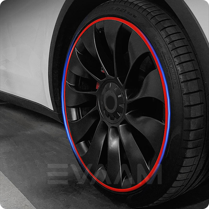 EVAAM® Aluminum Alloy Wheel Rim Protector Rim Case for Tesla All Models (4 PCS) (2012-2025) - EVAAM