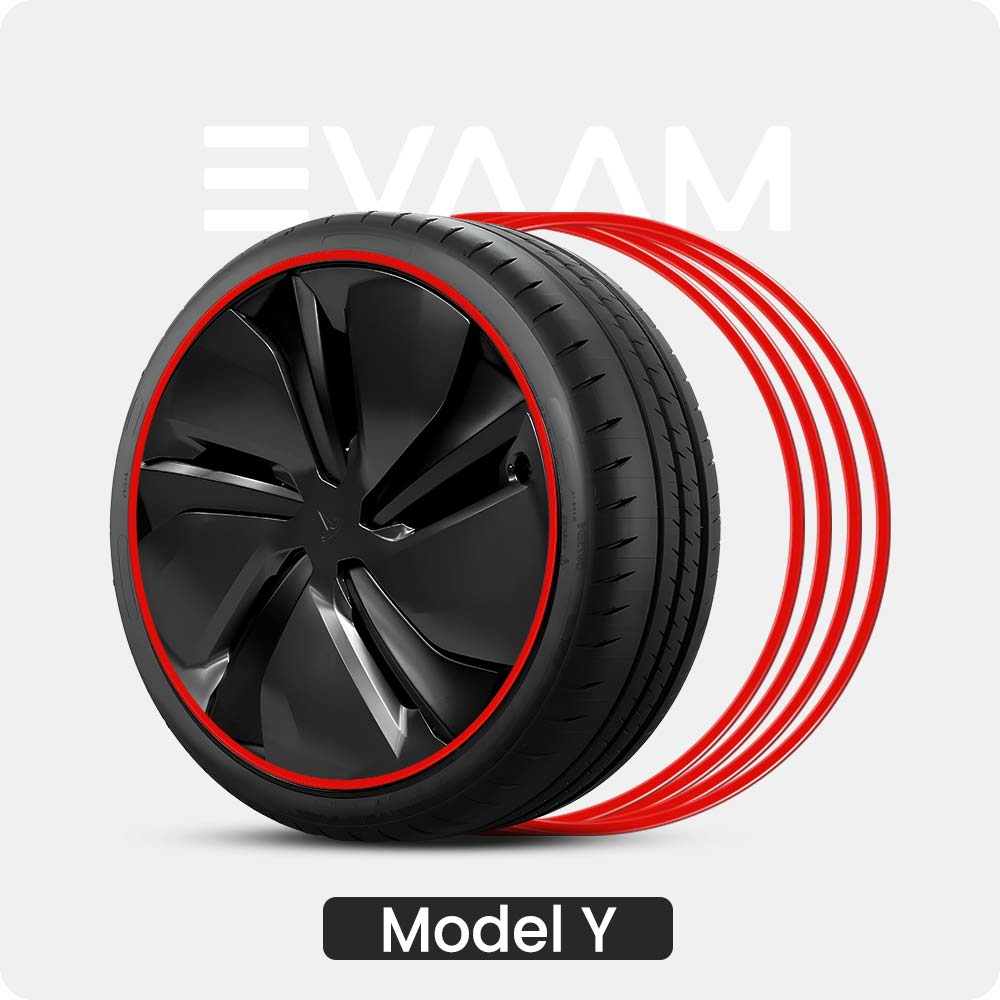 EVAAM® Aluminum Alloy Wheel Rim Protector Rim Case for Tesla Model Y Juniper 2025+ (4 PCS) - EVAAM