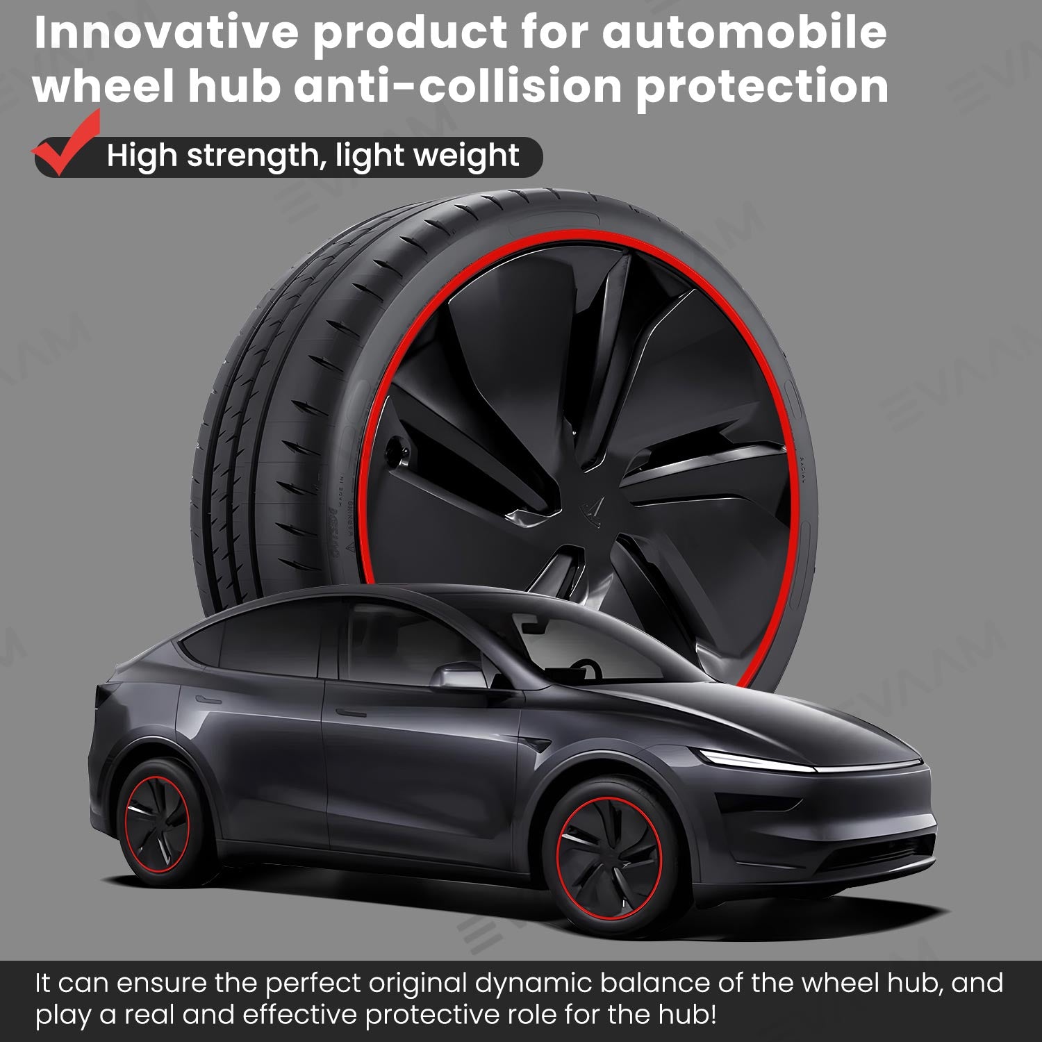 EVAAM® Aluminum Alloy Wheel Rim Protector Rim Case for Tesla Model Y Juniper 2025+ (4 PCS) - EVAAM