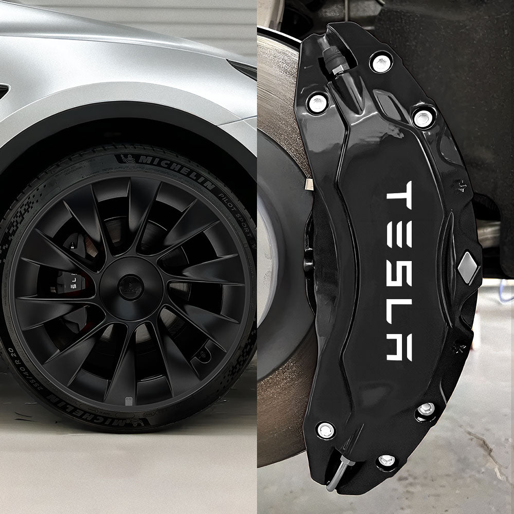EVAAM® Aluminum Alloy Wheel Rim Protector (4 PCS) + Caliper Covers (4PCS) For Tesla Model 3/Y - EVAAM