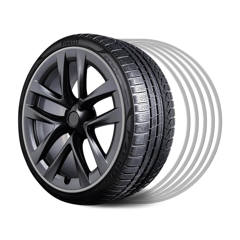 EVAAM® Green Aluminum Alloy Wheel Rim Protector - Fits All Cars (5pcs) - EVAAM