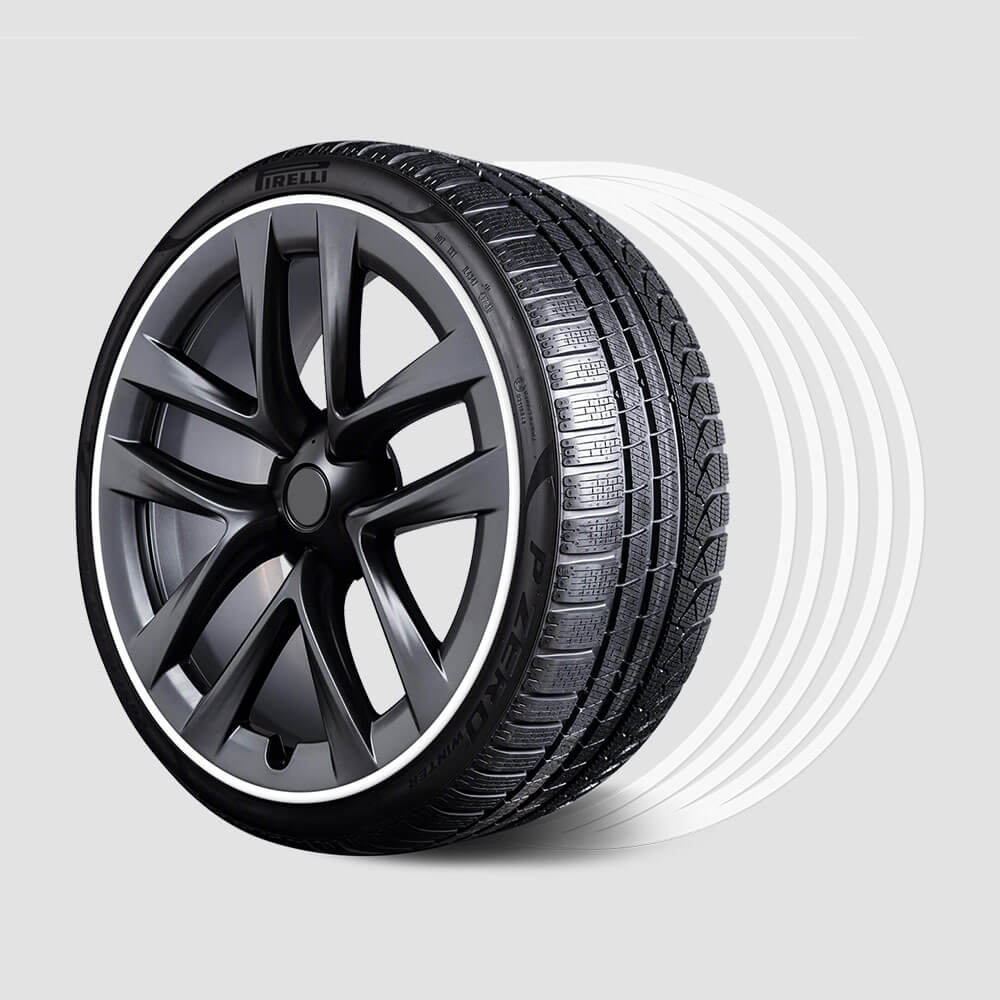EVAAM® Green Aluminum Alloy Wheel Rim Protector - Fits All Cars (5pcs) - EVAAM