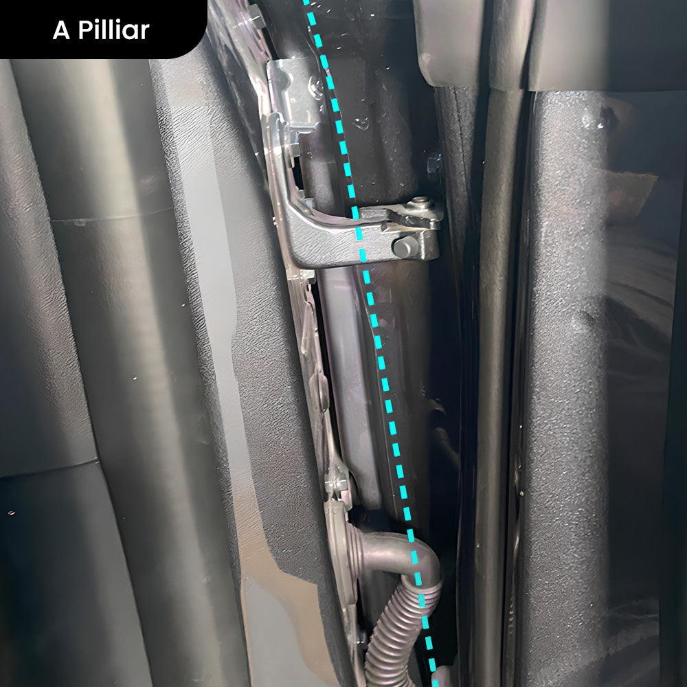 EVAAM® Car Door Seal Strip Kit Soundproof Rubber for Tesla Model S/3/X/Y - EVAAM