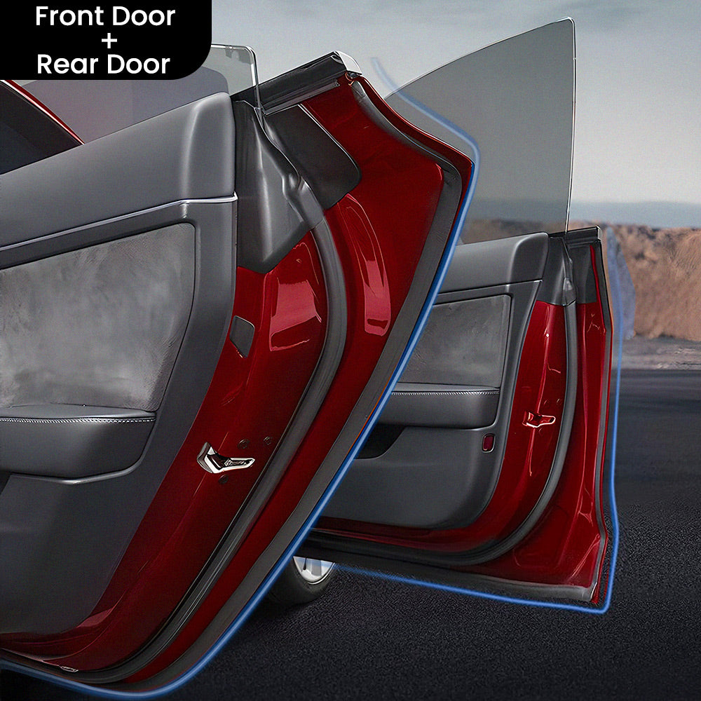 EVAAM® Car Door Seal Strip Kit Soundproof Rubber for Tesla Model S/3/X/Y - EVAAM