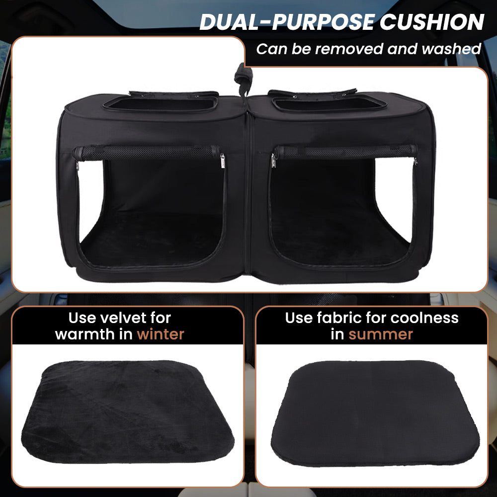 EVAAM® Car Rear Seat Dog Crate For Model 3/Y/S/X/Cybertruck - EVAAM