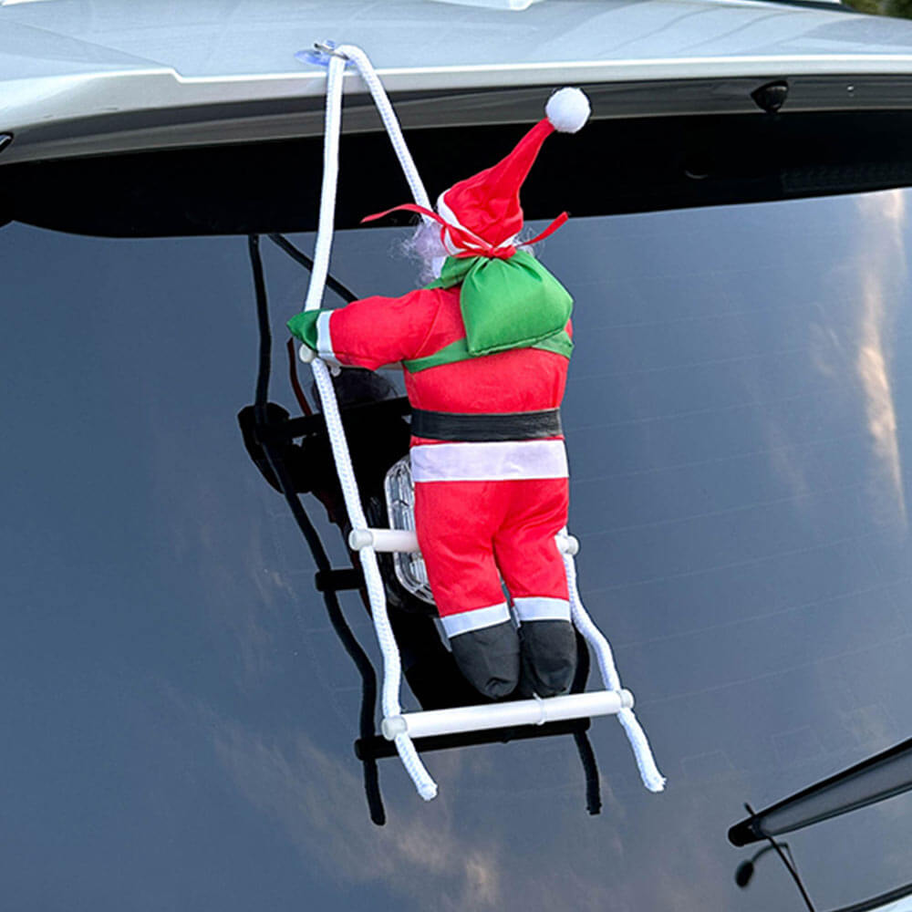EVAAM® Climbing Santa Claus Car Christmas Decoration - Fits All Cars