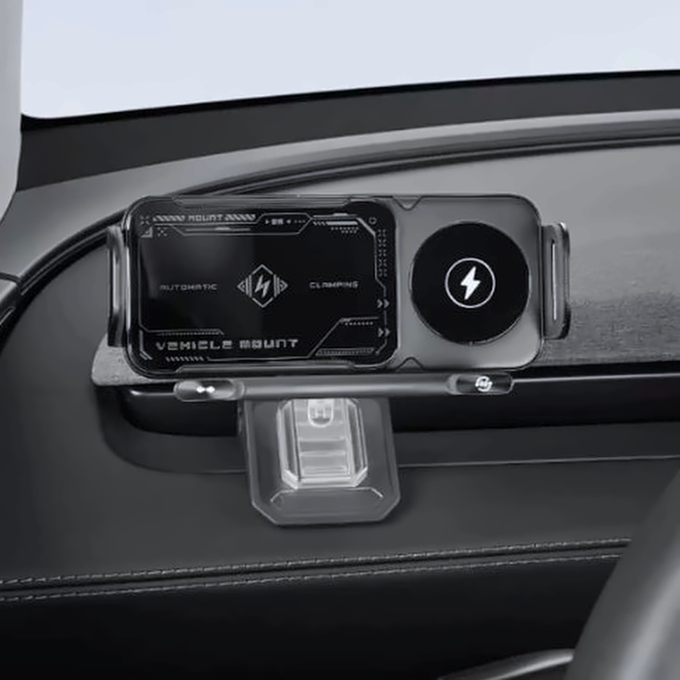 EVAAM® Electric Rotating Wireless Charging Phone Holder for Tesla Model 3 Highland 2024+/Model Y Juniper 2025+ - EVAAM