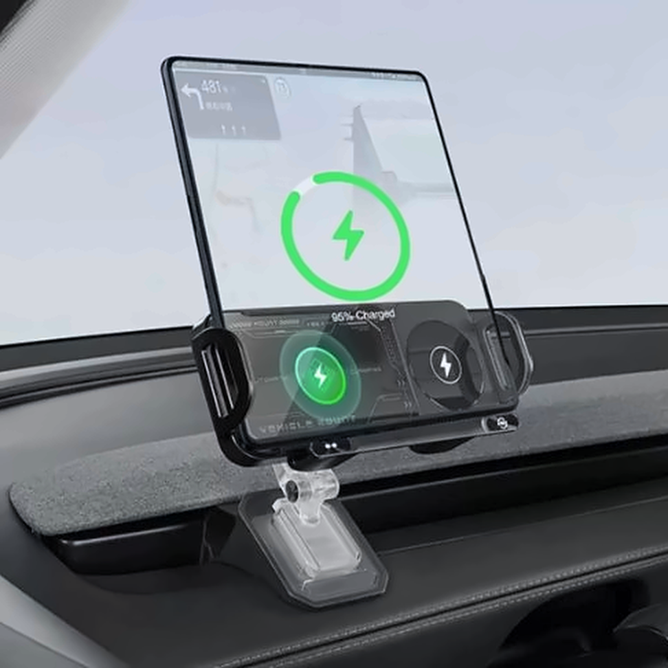 EVAAM® Electric Rotating Wireless Charging Phone Holder for Tesla Model 3 Highland 2024+/Model Y Juniper 2025+ - EVAAM