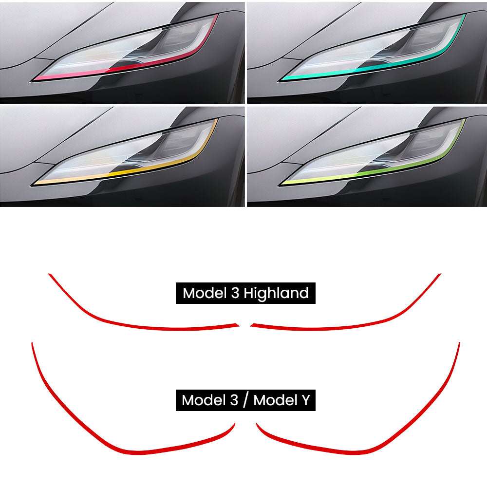 EVAAM® Headlight Sport Decorative Strip For Tesla Model 3/Y - EVAAM
