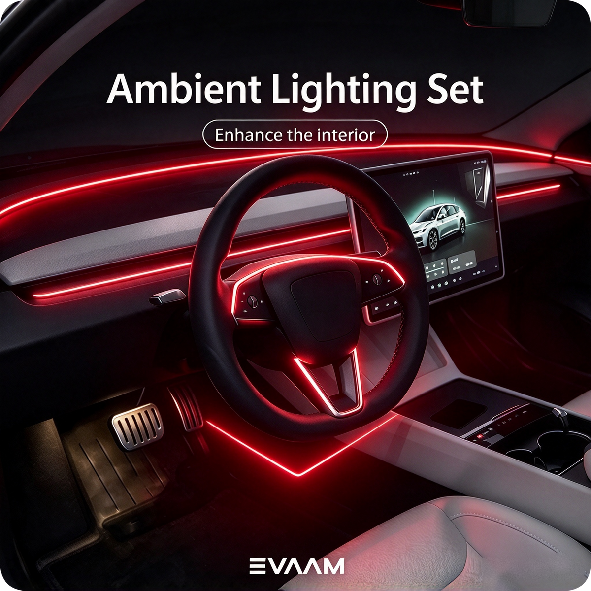 EVAAM® Interior RGB Ambient Light Strip for Tesla Model 3 Highland/ Y Juniper