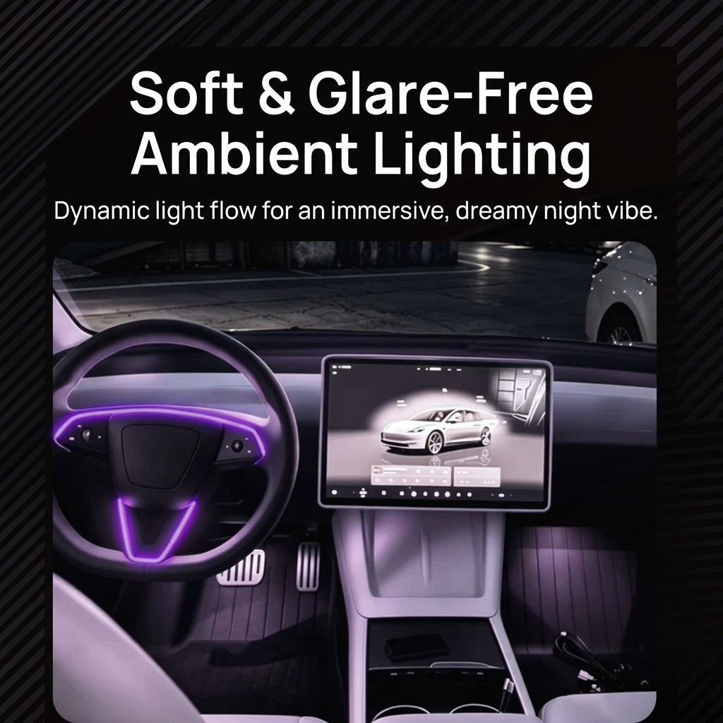 EVAAM® Interior RGB Ambient Light Strip for Tesla Model 3 Highland/ Y Juniper