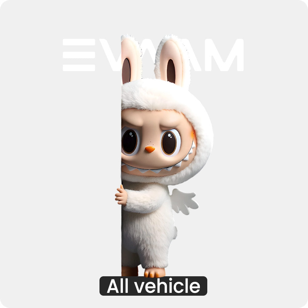 EVAAM® Labubu Car Decal Sticker For Tesla All Models - EVAAM