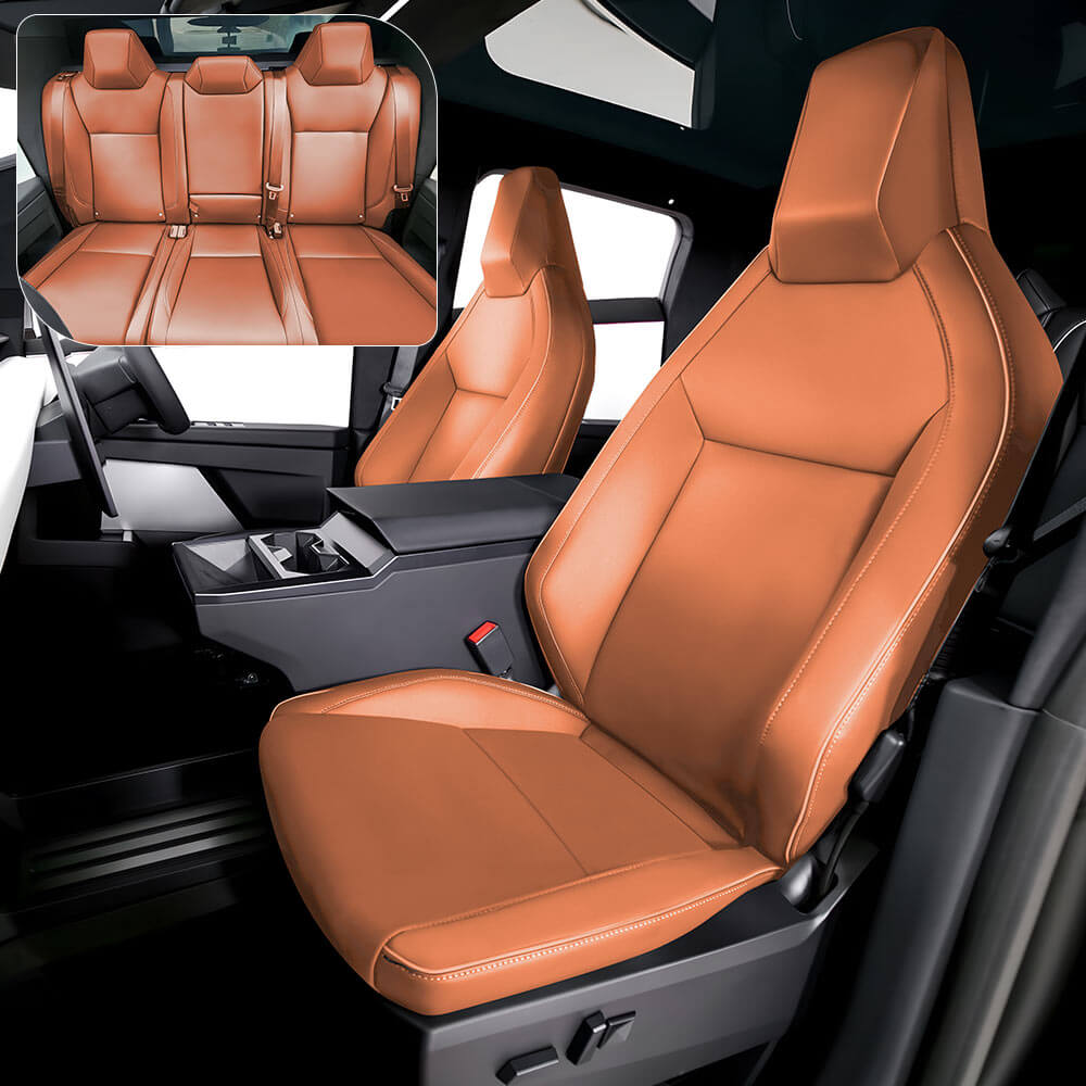EVAAM® Leather Full Seat Covers for Tesla Cybertruck