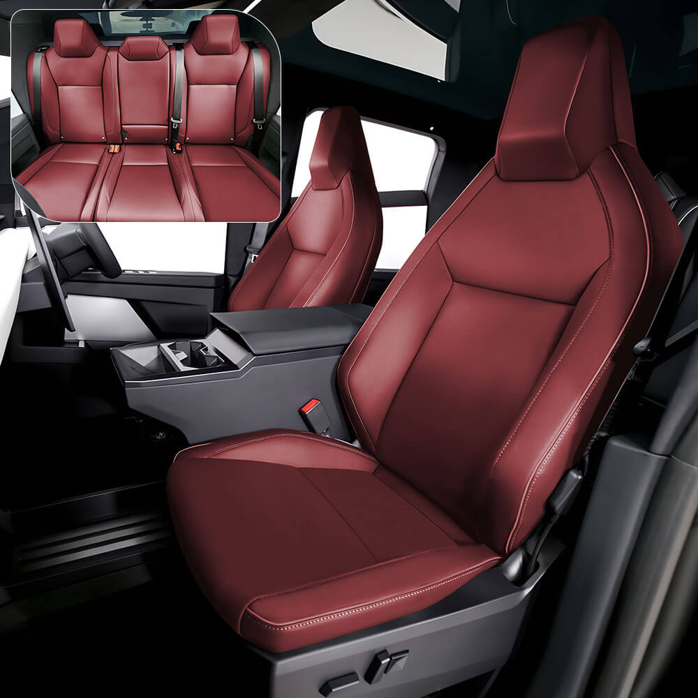 EVAAM® Leather Full Seat Covers for Tesla Cybertruck